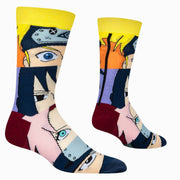 Naruto Faces Mash Up Men's Crew Socks