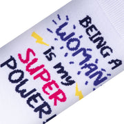 Super Power Woman  Women's Crew Socks