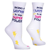 Super Power Woman  Women's Crew Socks