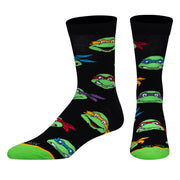 Retro Turtle Heads Men's Crew Socks