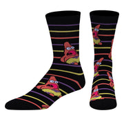 Surprised Patrick Stripes Men's Crew Socks