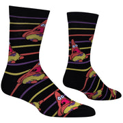 Surprised Patrick Stripes Men's Crew Socks