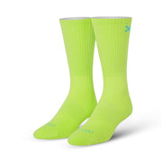 Basix Neon Yellow Men's Crew Socks