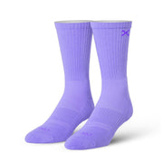 Basix Cool Purple Men's Crew Socks