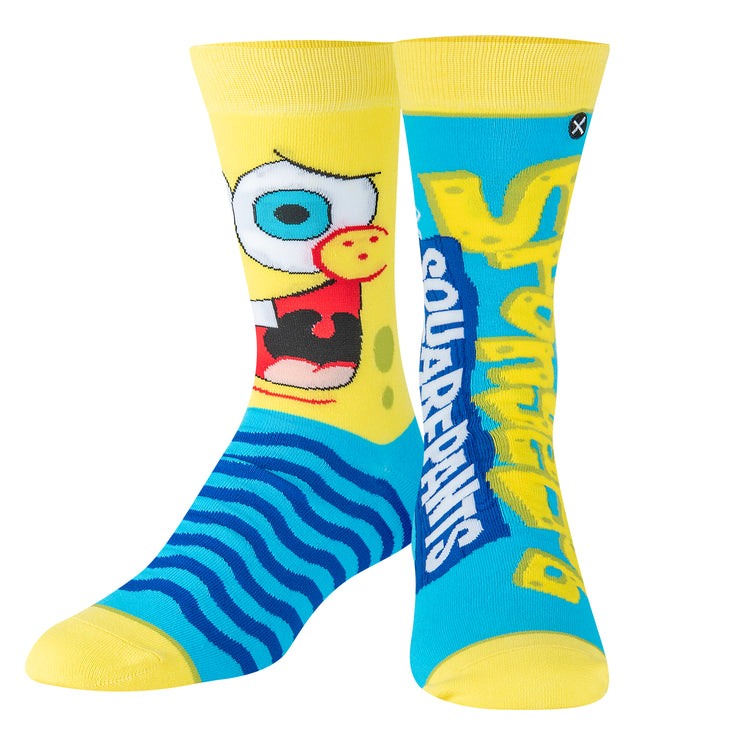 Odd Sox, Nickelodeon SpongeBob Cartoon Sock Gift Box Set, 8 Pairs, Fun, Colorful