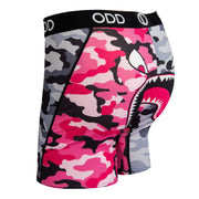 Warplane Pink Gray Split Camo Men's Boxer Briefs