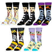 Odd Sox, Elvis Presley, The King of Rock N' Roll Men's Socks, 5 Pair Gift Box