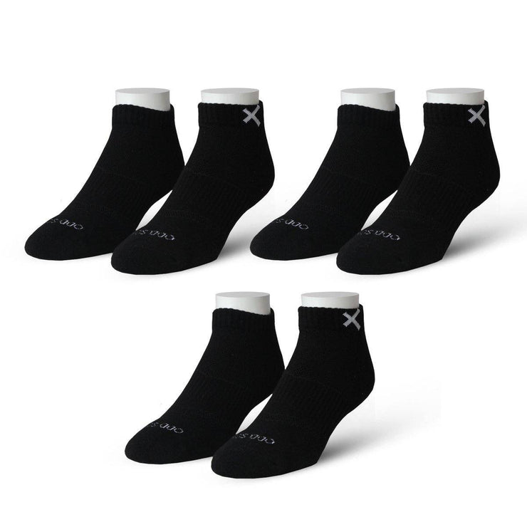 Basix 3 Pack Ankle Black